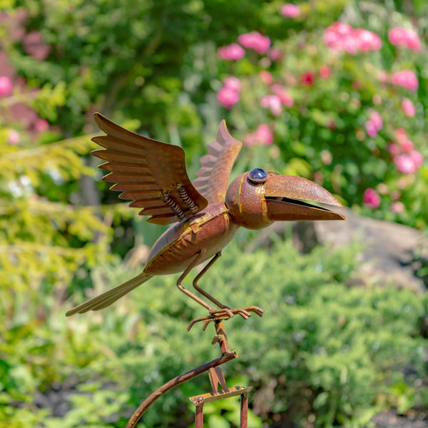 Bird Themed Garden Stake Stands Outdoor Decorations | Ravens Owls