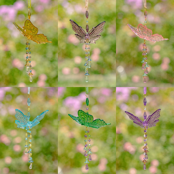 Short Acrylic Ornaments in 6 Assorted Colors