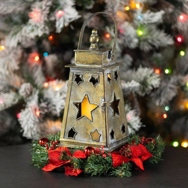 Candle Holder Lanterns Detailed Ornate Iron | Gold Silver White