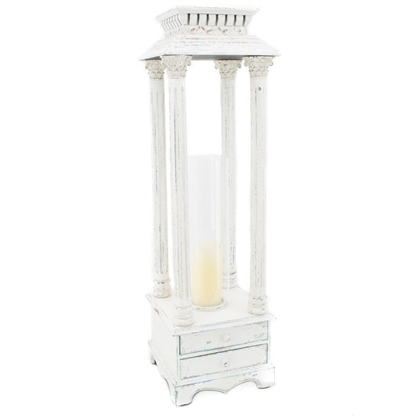 Candle Holder Lanterns Detailed Ornate Iron | Gold Silver White