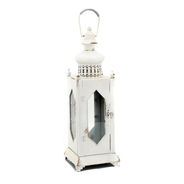 Candle Holder Lanterns Detailed Ornate Iron | Gold Silver White