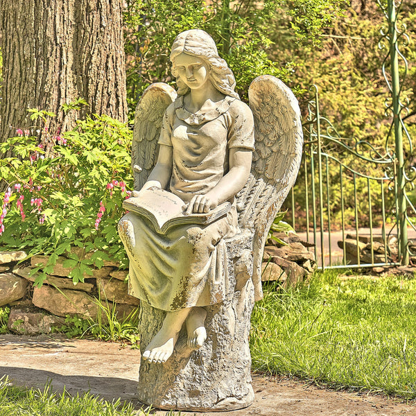 Tall Magnesium Angel Statues in Antique Bronze and Grey | 8 Designs!