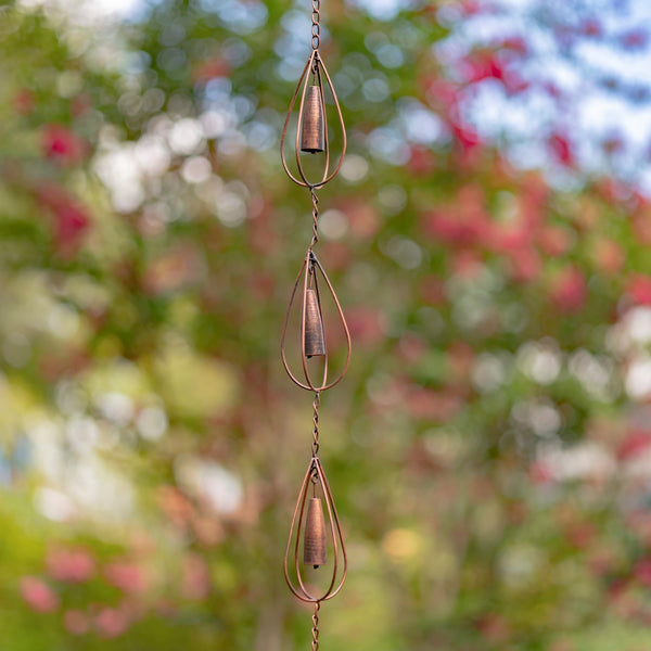 6 ft Long Bronze Iron Hanging Rain Chains | Choose from 12 Designs!