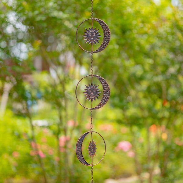 6 ft Long Bronze Iron Hanging Rain Chains | Choose from 12 Designs!