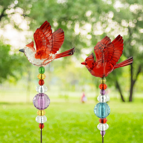 Tall Five Tone Acrylic Pot Stakes in 6 Assorted Colors