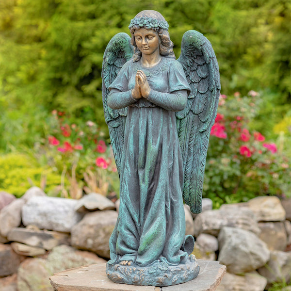 Tall Magnesium Angel Statues in Antique Bronze and Grey | 8 Designs!