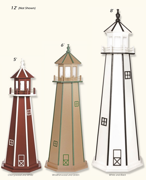 Lighthouses in Wood (Pick Your Colors)