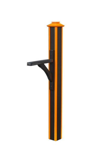 Mailbox Poly HDPE Sleeve for 4x4 Wood Post with Mounting Bracket