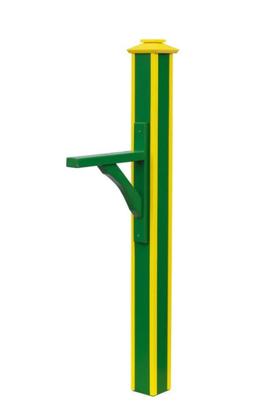 Mailbox Poly HDPE Sleeve for 4x4 Wood Post with Mounting Bracket