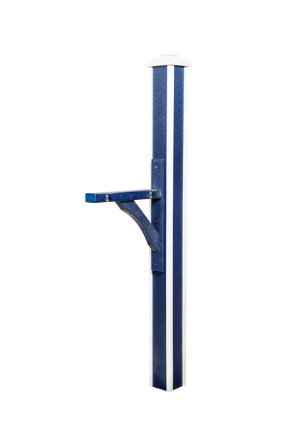 Mailbox Poly HDPE Sleeve for 4x4 Wood Post with Mounting Bracket
