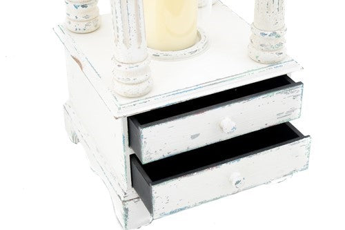 Candle Holder Lanterns Detailed Ornate Iron | Gold Silver White
