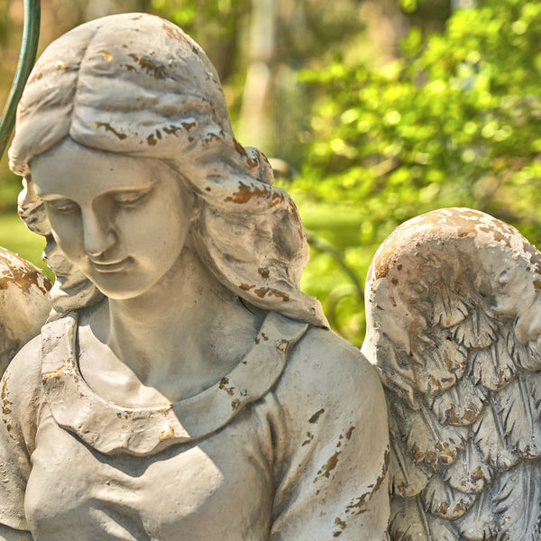 Tall Magnesium Angel Statues in Antique Bronze and Grey | 8 Designs!