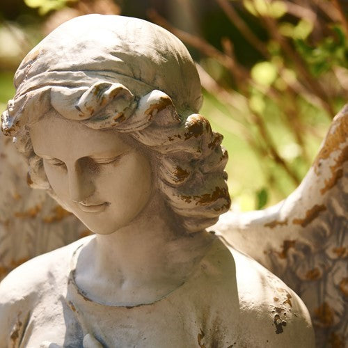 Tall Magnesium Angel Statues in Antique Bronze and Grey | 8 Designs!