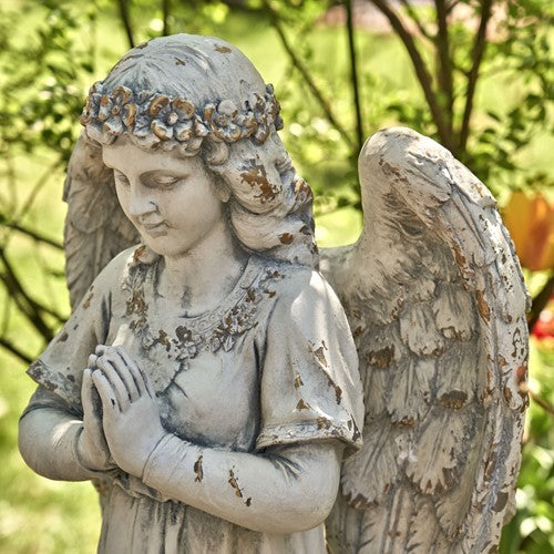 Tall Magnesium Angel Statues in Antique Bronze and Grey | 8 Designs!