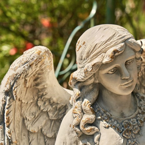 Tall Magnesium Angel Statues in Antique Bronze and Grey | 8 Designs!