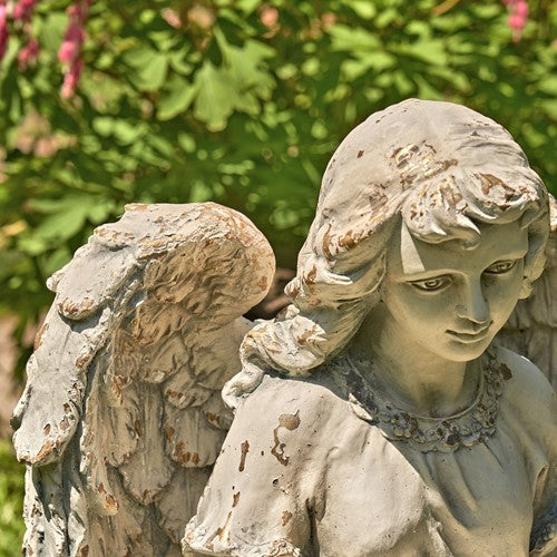 Tall Magnesium Angel Statues in Antique Bronze and Grey | 8 Designs!