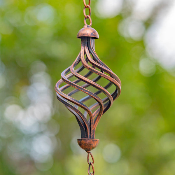 6 ft Long Bronze Iron Hanging Rain Chains | Choose from 12 Designs!