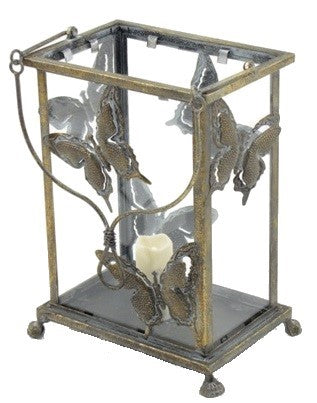 Candle Holder Lanterns Detailed Ornate Iron | Gold Silver White