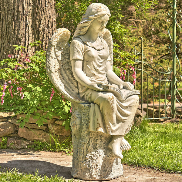 Tall Magnesium Angel Statues in Antique Bronze and Grey | 8 Designs!