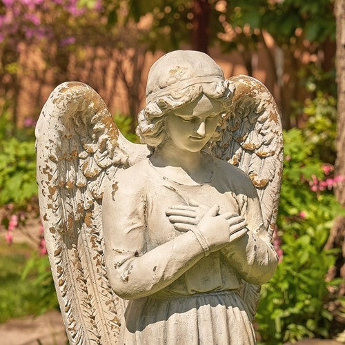 Tall Magnesium Angel Statues in Antique Bronze and Grey | 8 Designs!