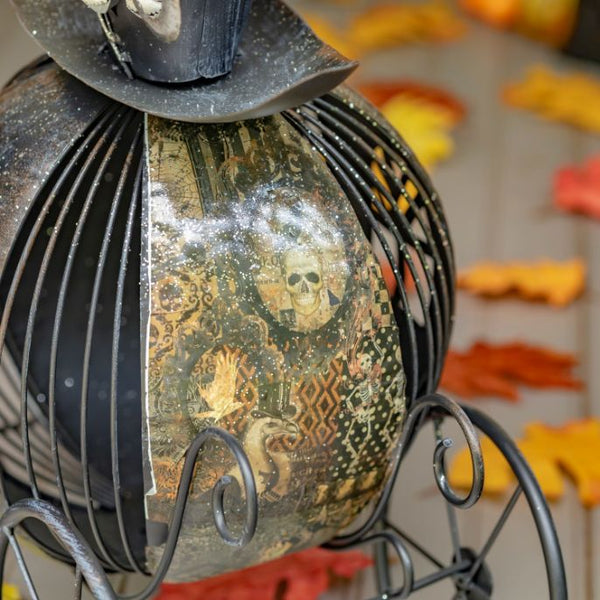 Victorian Style Ball Carriage Halloween Candle Holder
