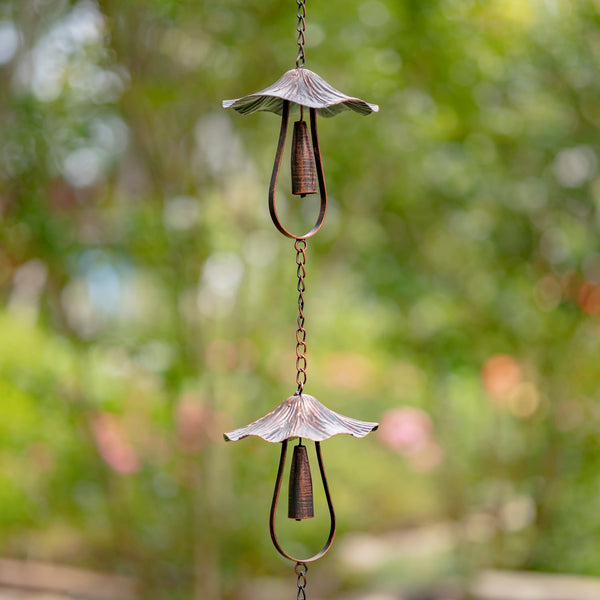 6 ft Long Bronze Iron Hanging Rain Chains | Choose from 12 Designs!