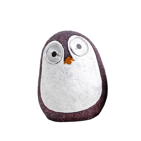 Set of 3 Solar "Rock" Penguins with Light Up Eyes
