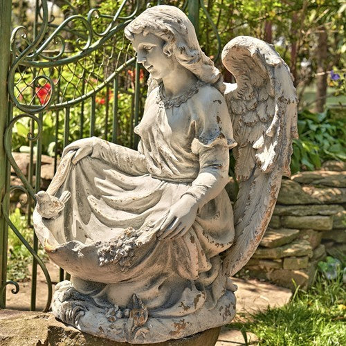 Tall Magnesium Angel Statues in Antique Bronze and Grey | 8 Designs!