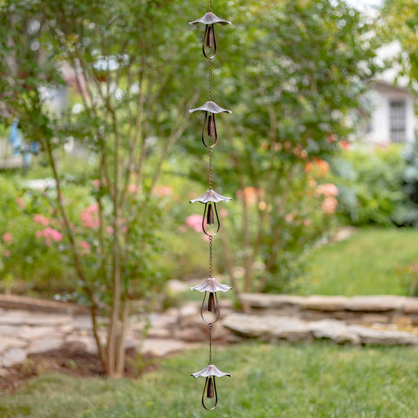 6 ft Long Bronze Iron Hanging Rain Chains | Choose from 12 Designs!