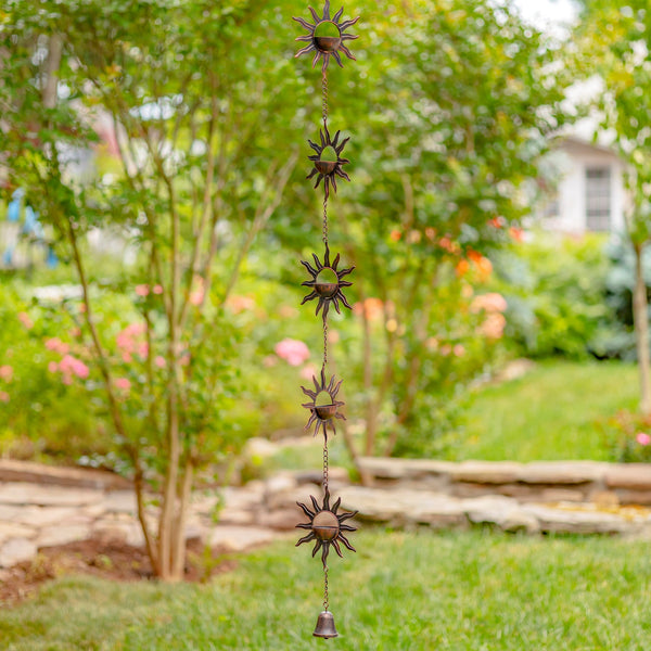 6 ft Long Bronze Iron Hanging Rain Chains | Choose from 12 Designs!