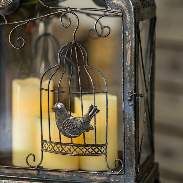 Candle Holder Lanterns Detailed Ornate Iron | Gold Silver White