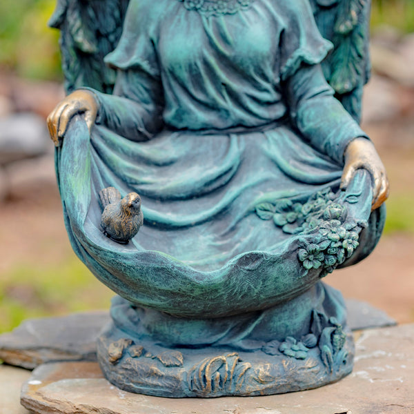 Tall Magnesium Angel Statues in Antique Bronze and Grey | 8 Designs!