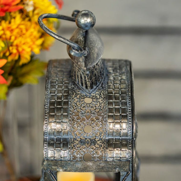 Candle Holder Lanterns Detailed Ornate Iron | Gold Silver White