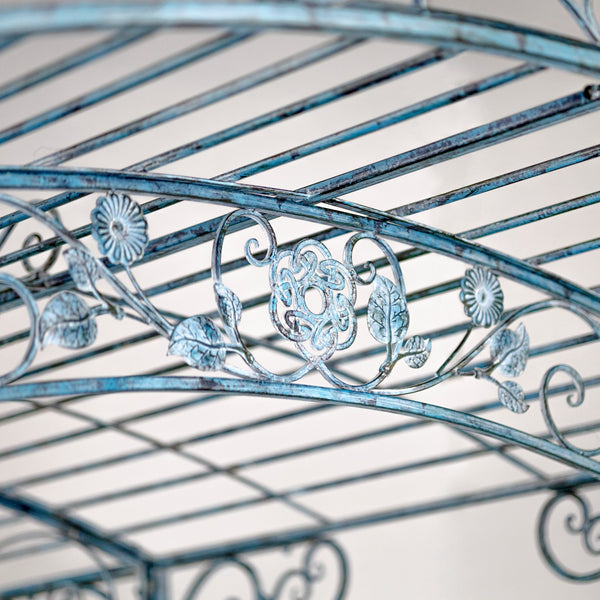 Long Metal Gazebo Arch Walkway with Planters