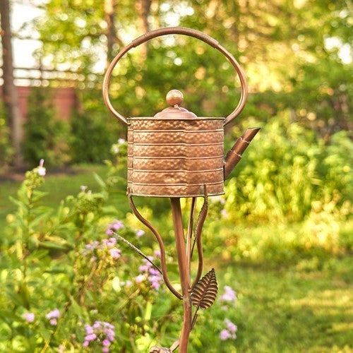 Antique Copper Teapot Kettle Watering Can Birdhouse Garden Stakes | 5 Designs!