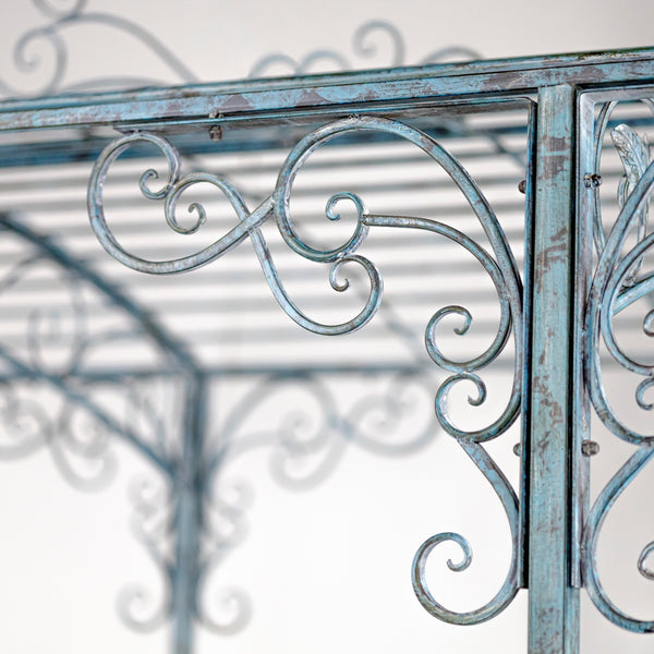 Long Metal Gazebo Arch Walkway with Planters