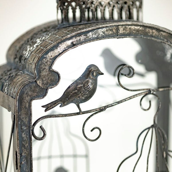 Candle Holder Lanterns Detailed Ornate Iron | Gold Silver White
