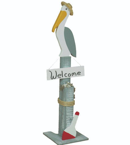 Pier Posts Beach Fishing Bird Sea Lake House Theme Decor